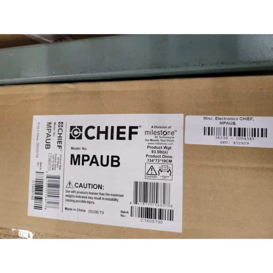 CHIEF MPAUB Adjustable Mobile Cart - New in Box - Image 3