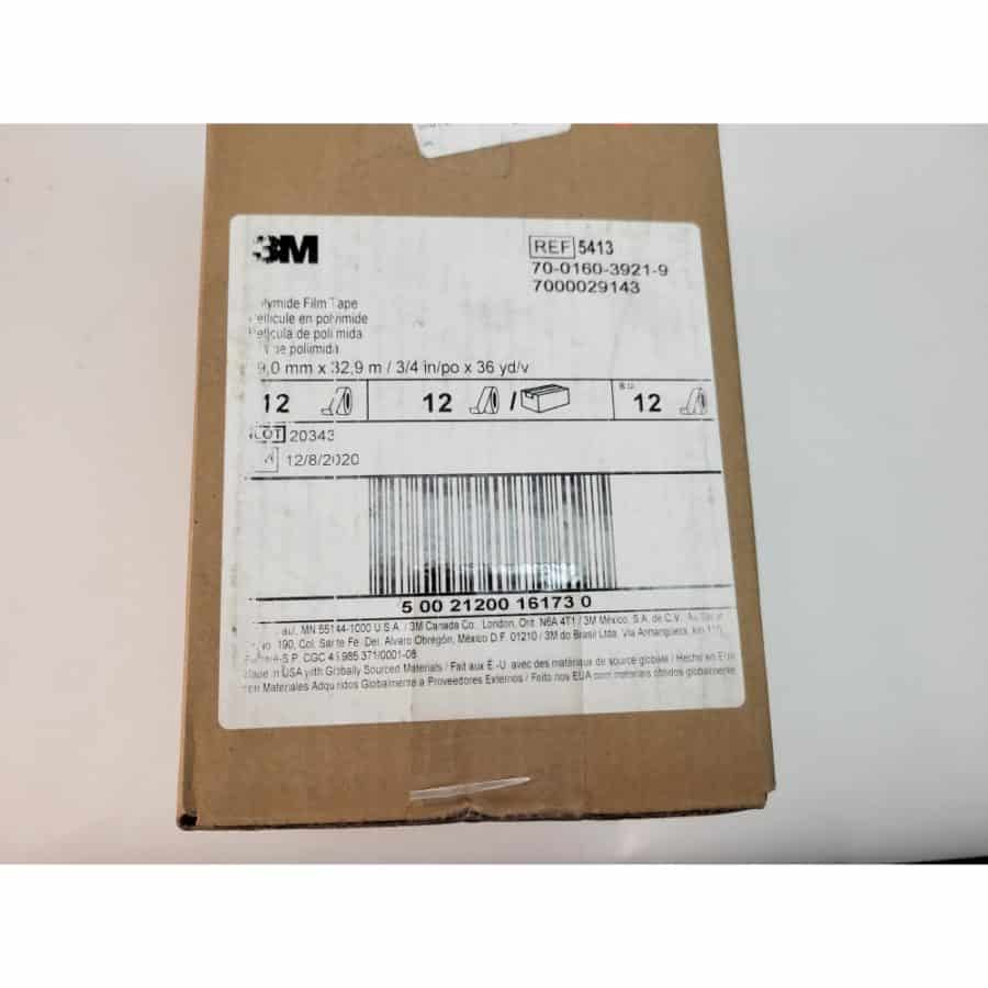 Genuine 3M 5413 Polymide Film Tape 36yd - 3/4in - 12 Pack - New in Box