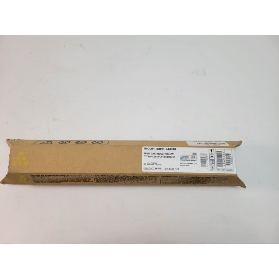 Genuine Ricoh MP C2551 Yellow Toner - New in Box