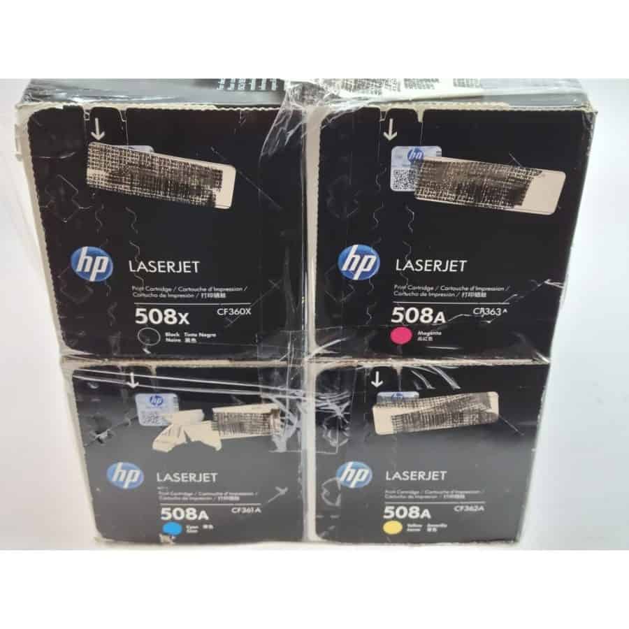Genuine HP 508x High Yield Black, 508A Cyan Magenta Yellow - Toner Set - New in box - Image 2