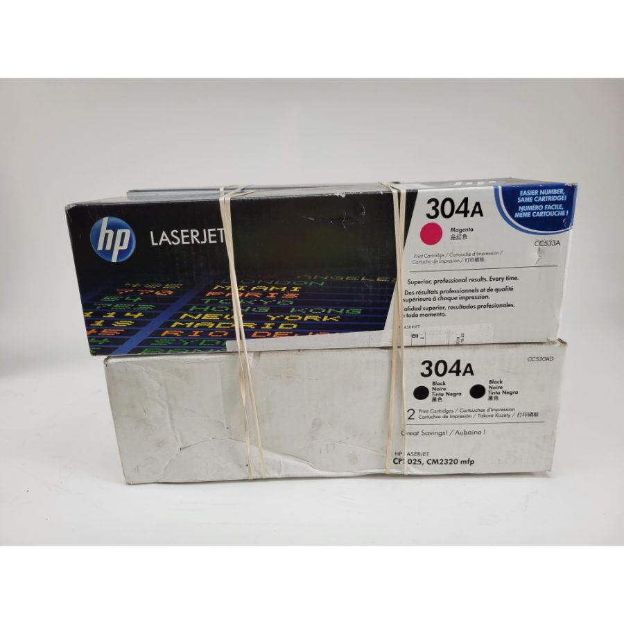 Genuine HP 304A Set Of 4 CMYK  - Cyan, Magenta, Black, Yellow - New in Box